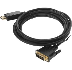 Кабель аудио-видео Buro 1.1v DisplayPort  (m) / DVI-D  (Dual Link)  (m) 3м. Позолоченные контакты черный  (BHP DPP_DVI-3)
