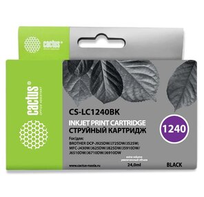 Cactus LC-1240BK Картридж струйный для Brother MFC-J6510 / 6910DW,  чёрный