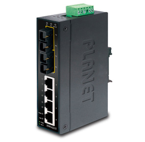 IP30 Slim Type 5-Port Industrial Fast Ethernet Switch  (-40 to 75 degree C)