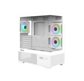 корпус ZALMAN CHRONIX,  ATX,  WHITE,  WINDOW,  1xCombo  (3.5’’ or 2.5’’),  1x3.5’’HDD,  2x2.5’’SSD,  1xUSB2.0,  1xUSB3.0,  1xUSB Type-C,  SIDE 2x120mm ARGB,  REAR 1x120mm ARGB