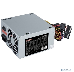 Exegate EX292144RUS-S Блок питания 600W ExeGate CP600  (ATX,  SC,  8cm fan,  24pin,  4+4pin,  PCI-E,  3xSATA,  2xIDE,  кабель 220V с защитой от выдергивания)