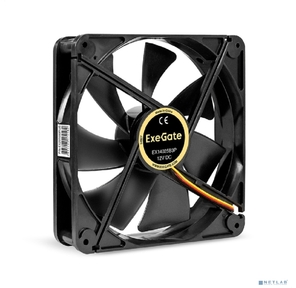 Вентилятор 12В DC ExeGate EX14025B3P  (140x140x25 мм,  2-Ball  (двойной шарикоподшипник),  3pin,  1250RPM,  23dBA)