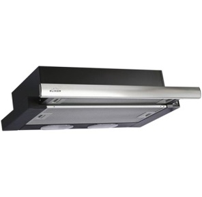 Вытяжка встраиваемая Elikor Интегра 60П-400-В2Л черный / нержавеющая сталь управление: кнопочное  (1 мотор)
