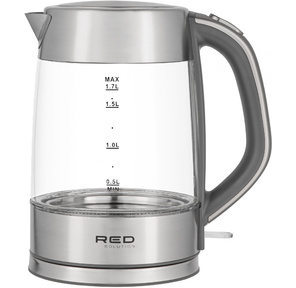 Чайник электрический Red Solution RK-G138 1.7л. 2200Вт серебристый