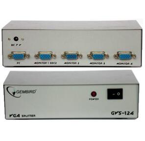 Gembird GVS124 Разветвитель VGA 1 ПК - 4 монитора