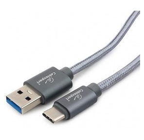 Cablexpert Кабель USB 3.0 CC-P-USBC03Gy-1.8M AM / Type-C,  серия Platinum,  длина 1.8м,  титан,  блистер