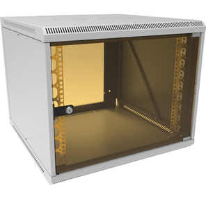 Шкаф коммутационный Suprlan  (05-1096) настенный 12U 600x600мм пер.дв.стекл направл.под закл.гайки 70кг RAL 7035 535мм 22.69кг 500мм