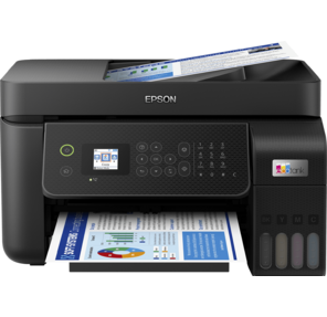 Epson L5290 МФУ А4 цветное: принтер / копир / сканер / факс,  33 / 15 стр. / мин. (чб / цвет),  ADF 30 стр.,  USB / LAN,  в комплекте чернила 7 500 / 4 500 стр. (чб / цвет)