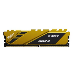 Память DIMM DDR4 8Gb PC21300 2666MHz CL19 Netac Shadow yellow 1.2V  (NTSDD4P26SP-08Y)