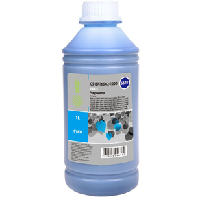 Cactus CS-EPT6642-1000 Чернила для Epson L100 / L110 / L120 / L132 / L200 / L210 / L222 / L300 / L312 / L350 / L355 / L362 / L366 / L456 / L550 / L555 / L566 / L1300,  голубой,  1000мл
