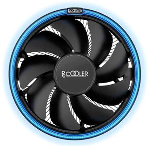 PCCooler E126MB S775 / 115X / AM2 / 2+ / AM3 / 3+ / AM4 / FM1 / FM2 / 2+ TDP 95W,  вент-р 120мм с PWM,  Blue LED FAN,  1000-1800RPM,  26.5dBa Retail Color Box