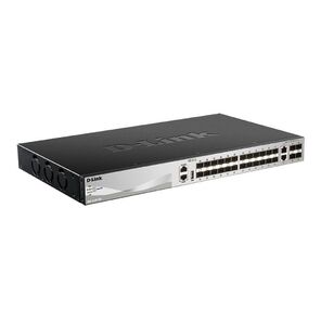 D-Link DGS-3130-30S / B1A,  PROJ L3 Managed Switch with 24 100 / 1000Base-X SFP ports and 2 10GBase-T ports and 4 10GBase-X SFP+ ports.16K Mac address,  SIM,   USB port,  IPv6,  SSL v3,  802.1Q VLAN, GVRP,  802.