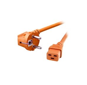 ACD ZJE-002 SUPER HEAVY DUTY Шнур  (кабель питания)  3*2.5 S22C19,   (Schuko - C19),  16А,  оранжевый,  2.0 м