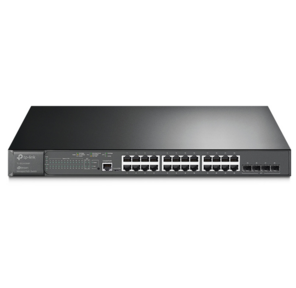 JetStream 28-port Gigabit L2+ Managed Switch with 24-port PoE+,  PoE budget up to 384W,  support SDN