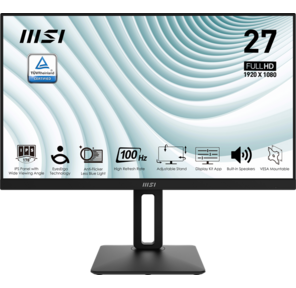 MSI 27" Pro MP271AP черный IPS LED 1ms 16:9 HDMI M / M матовая HAS Piv 300cd 178гр / 178гр 1920x1080 100Hz VGA DP FHD 3.9кг