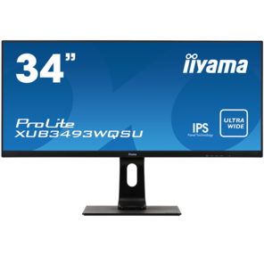 Монитор Iiyama 34" ProLite XUB3493WQSU-B1 черный IPS LED 5ms 21:9 HDMI M / M матовая HAS Pivot 400cd 178гр / 178гр 3440x1440 DisplayPort USB 8.5кг