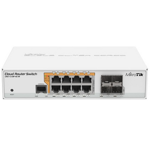 MikroTik CRS112-8P-4S-IN маршрутизатор 8х10 / 100 / 1000 Ethernet,  4 x SFP ports