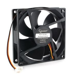 Gembird Вентилятор 92x92x25 гидродинамический,  3 pin,  провод 30 см  (D9225HM-3)