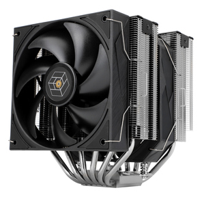 Кулер для процессора /  Thermalright Royal Pretor 130  (4-pin PWM,  158mm,  Ni / Cu,  6x6mm,  1x120+1x130mm,  80.45CFM / 81.88CFM,  29.4dBA / 28.3dBA,  2150PM / 1750RPM,  S: 1200,  1700,  1851,  2011,  2066,  115X,  AM4,  AM5,  silver,  black)