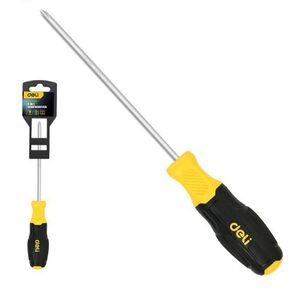 Двухсторонняя отвертка Deli DL632103 PH2+SL6,  сталь Cr-V,  общая длина хвостовика 160мм,  двухкомпонентная прорезиненная рукоять