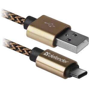 Кабель USB2.0 TO TYPE-C 1M GOLD USB09-03T 87812 DEFENDER