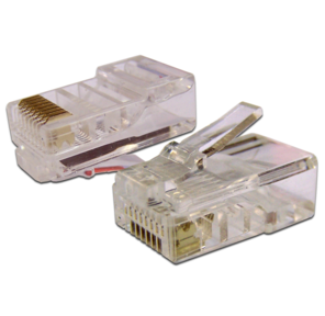 Коннектор TWT  (TWT-PL45-8P8C-6) RJ45 UTP 8P8C. Универсальный. со вставкой. кат.6. 100 шт.