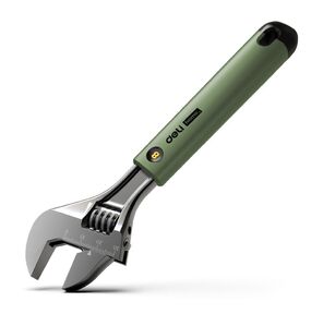 Разводной ключ ";Home Series Green"; Deli HT1508L  200мм,  эксклюзивный дизайн,  рукоятка - высококачественный софттач пластик