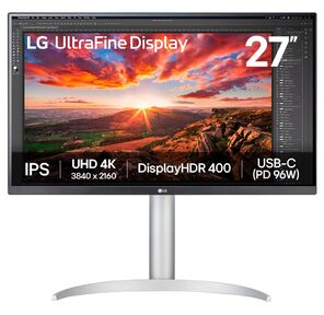 Монитор LG 27" UltraFine 27UP850K-W черный IPS LED 16:9 HDMI M / M матовая HAS 1200:1 400cd 178гр / 178гр 3840x2160 60Hz FreeSync DP 4K USB 5.9кг