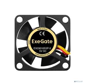 Вентилятор 5B DC ExeGate EX03010S3P-5  (30x30x10 мм,  Sleeve bearing  (подшипник скольжения),  3pin,  9000RPM,  25dBA)