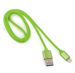 Cablexpert Кабель для Apple CC-S-APUSB01Gn-1M,  AM / Lightning,  серия Silver,  длина 1м,  зеленый,  блистер