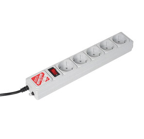 Power Cube B,  5.0м,  5 розеток,  серый