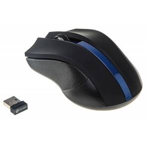 Мышь Oklick 615MW черный / синий оптическая  (1000dpi) беспроводная USB  (2but)