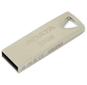 Флеш накопитель 32GB A-DATA UV210,  USB 2.0,  Металлич.,  Серебро
