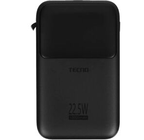 Мобильный аккумулятор Tecno Pocket S101Q 10000mAh QC3.0 / PD3.0 22.5W 2.4A 2xUSB-A / USB-C черный