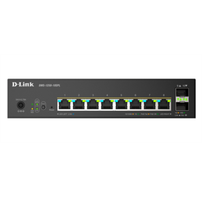 Коммутатор /  Управляемый L2 PoE-коммутатор,  8x2.5GBase-T PoE  (2 порта PoE 802.3bt 60 Вт),  2x10GBase-X SFP+,  PoE-бюджет 120 Вт,  защита от статического электричества до 6 кВ,  CLI