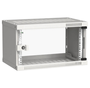 Шкаф LINEA WE 6U 600x450мм дверь стекло серый