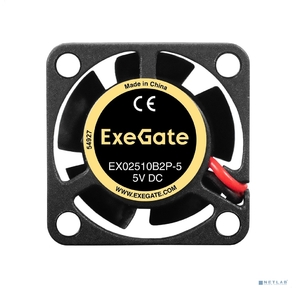 Вентилятор 5В DC ExeGate EX02510B2P-5  (25x25x10 мм,  2-Ball  (двойной шарикоподшипник),  2pin,  10500RPM,  22.5dBA)