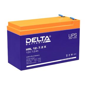 Delta HRL 12-7.2 Х 12V,  7.2Ah,  свинцово-кислотный аккумулятор