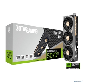 Видеокарта Zotac PCI-E 4.0 RTX 5070 Ti SOLID SFF OC NVIDIA GeForce RTX 5070TI 16Gb 256bit GDDR7 2482 / 28000 HDMIx1 DPx3 HDCP Ret