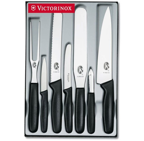 Набор ножей кухон. Victorinox Standart  (5.1103.7) компл.:4шт вилка черный подар.коробка