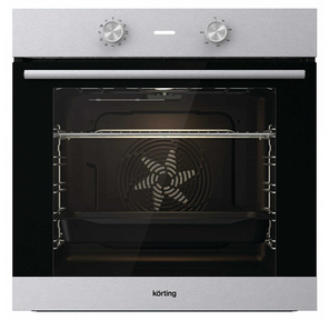 Встраиваемые электрические духовки Korting /  встраиваемый духовой шкаф,  60 см,  современный дизайн,  77 л,  10 режимов,  эмаль легкой очистки,  нержавеющая сталь