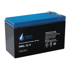 Парус-электро Аккумуляторная батарея для ИБП  профессиональная серия HM-12-9  (AGM / 12В / 9, 0Ач / клемма F2)