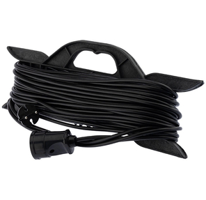 Удлинитель-шнур на рамке PROconnect ПВС 2х0.75,  30 м,  б / з,  6 А,  1300 Вт,  IP20,  черный  (Сделано в России)