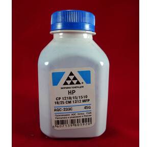 Тонер HP CP 1210 / 15 / 1510 / 18 / 25 / CM 1312 MFP Cyan,   (фл.45г.) AQC фас. Россия