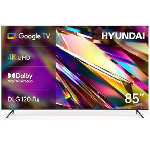 Телевизор LED Hyundai 85" H-LED85BU7011 Google TV Metal черный / черный 4K Ultra HD 60Hz DVB-T DVB-T2 DVB-C DVB-S DVB-S2 USB WiFi Smart TV