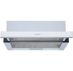 Вытяжка встраиваемая Vitek VT-TH 6020 W белый управление: кулисные переключатели  (1 мотор)