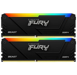 Память DDR4 2x64GB 3200MHz Kingston KF432C16BB2AK2 / 64 Fury Beast RGB RTL Gaming PC4-25600 CL16 DIMM 288-pin 1.35В dual rank с радиатором Ret