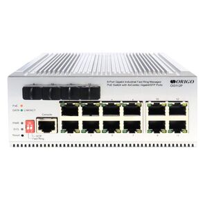 ORIGO OI3112P / 185W / A1A Промышленный управляемый L2 PoE-коммутатор 8x1000Base-T PoE+,  4xCombo 1000Base-T / SFP,  PoE-бюджет 185 Вт