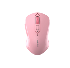 Мышь беспроводная Dareu LM115B Pink  (розовый),  DPI 800 / 1200 / 1600,  подключение: ресивер 2.4GHz + Bluetooth,  размер 107x59x38мм