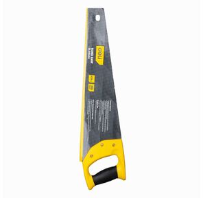 Ножовка по дереву Deli DL6845A 450мм Материал: 65Mn. Термообработанная поверхность. Шлифовка зубов с 3-х сторон. Литая ручка из двухкомпонентного противоударного пластика.